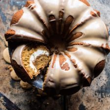 Cream Cheese Swirled Brown Sugar Pumpkin Coffee Cake | halfbakedharvest.com @hbharvest