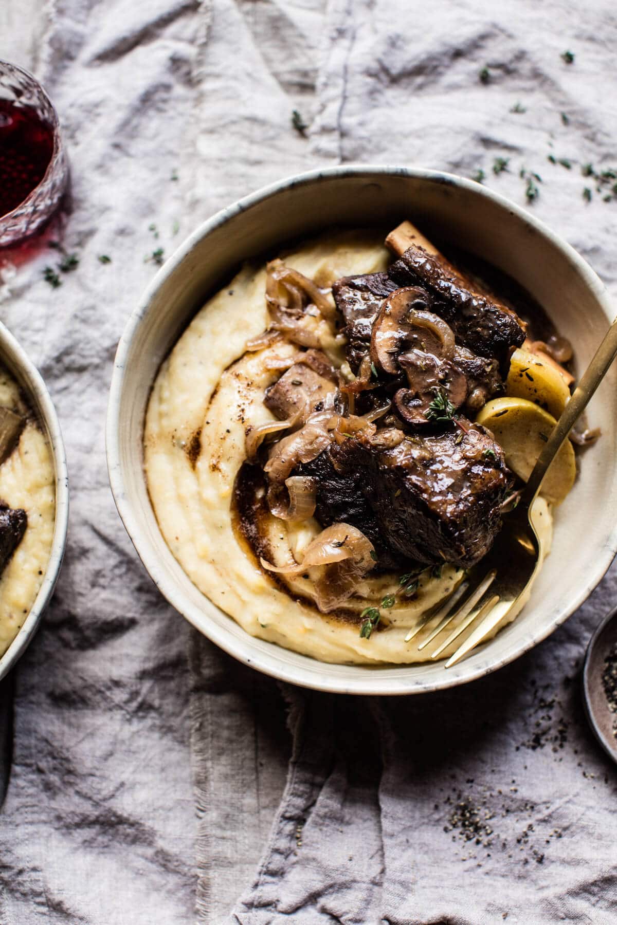 Crockpot Cider Braised Short Ribs with Sage Butter Mashed Potatoes | halfbakedharvest.com @hbharvest