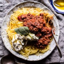Crockpot Spaghetti Squash Lasagna Bolognese + Video.