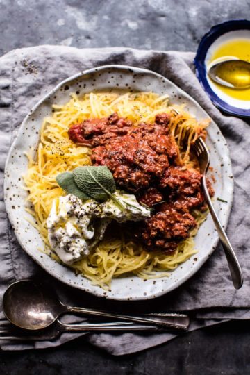Crockpot Spaghetti Squash Lasagna Bolognese + Video.