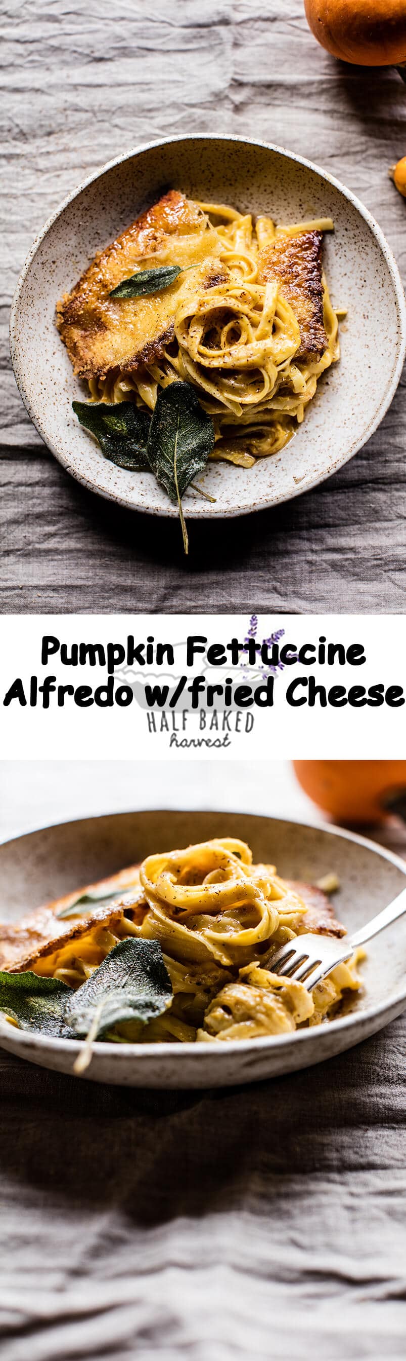 Brown Butter Pumpkin Fettuccine Alfredo with Fried Cheese | halfbakedharvest.com @hbharvest