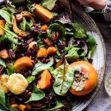 Cranberry Roasted Butternut Persimmon Salad.