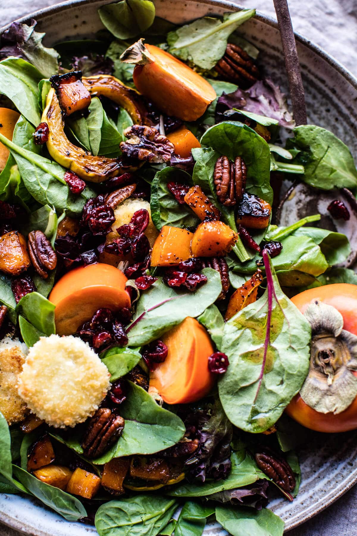 Cranberry Roasted Butternut Persimmon Salad | halfbakedharvest.com @hbharvest