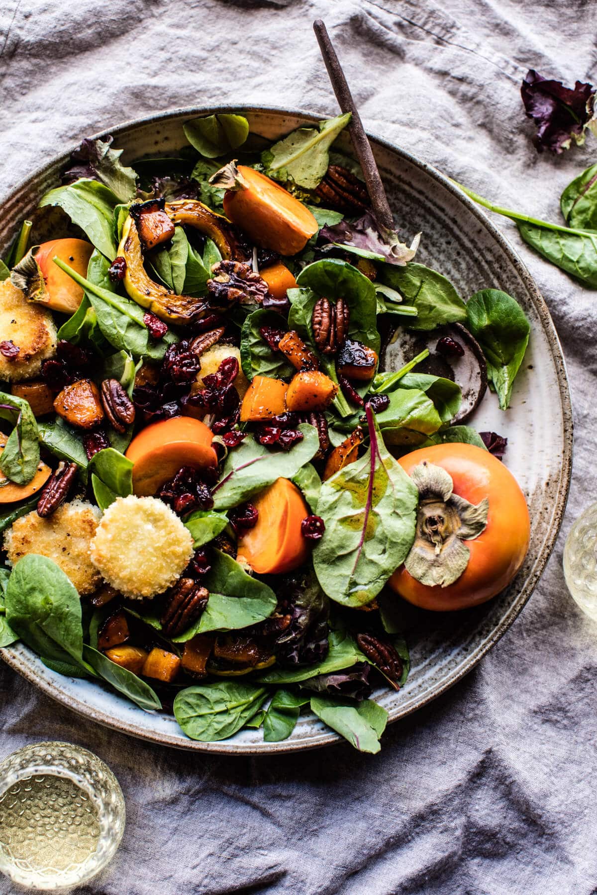 Cranberry Roasted Butternut Persimmon Salad | halfbakedharvest.com @hbharvest