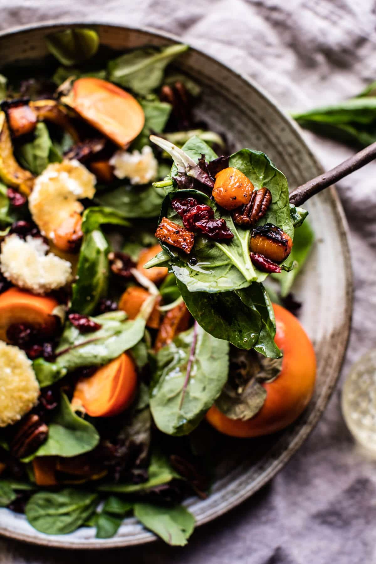 Cranberry Roasted Butternut Persimmon Salad | halfbakedharvest.com @hbharvest