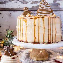 Gingerbread Cake with Caramel Cream Cheese Buttercream.