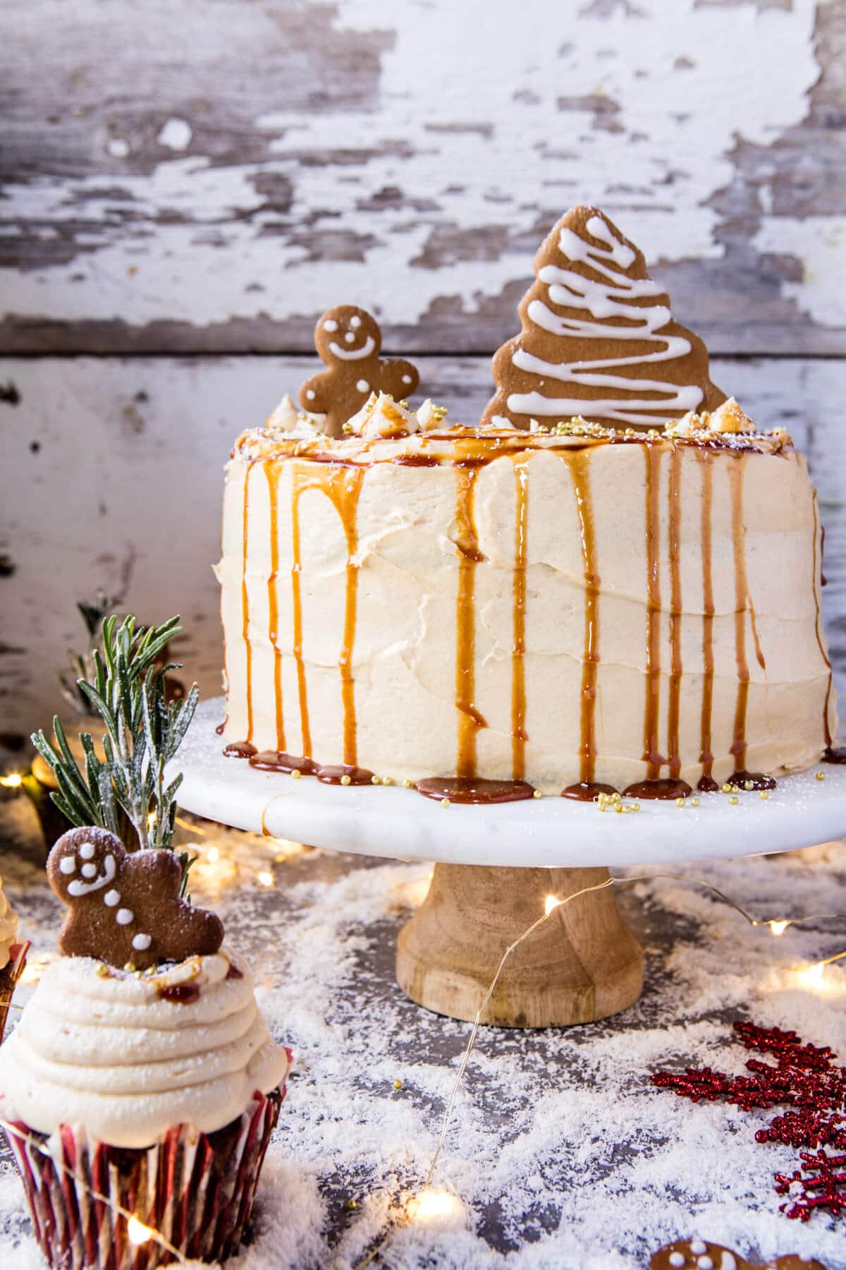 Gingerbread Cake with Caramel Cream Cheese Buttercream | halfbakedharvest.com @hbharvest