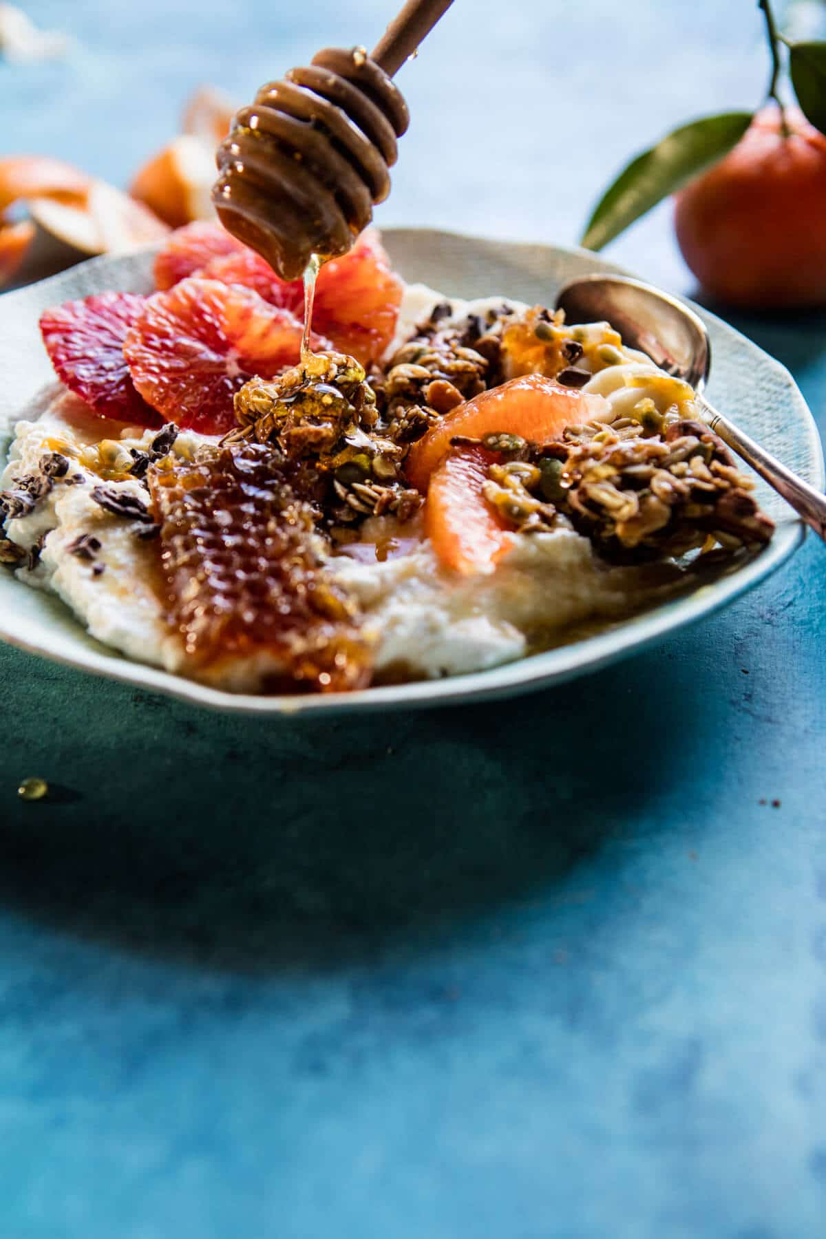Winter Citrus Ricotta Breakfast Bowl with Honeycomb | halfbakedharvest.com @hbharvest
