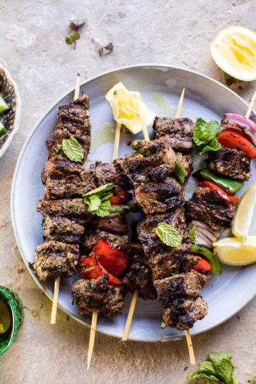 Mediterranean Grilled Lamb Kebabs.