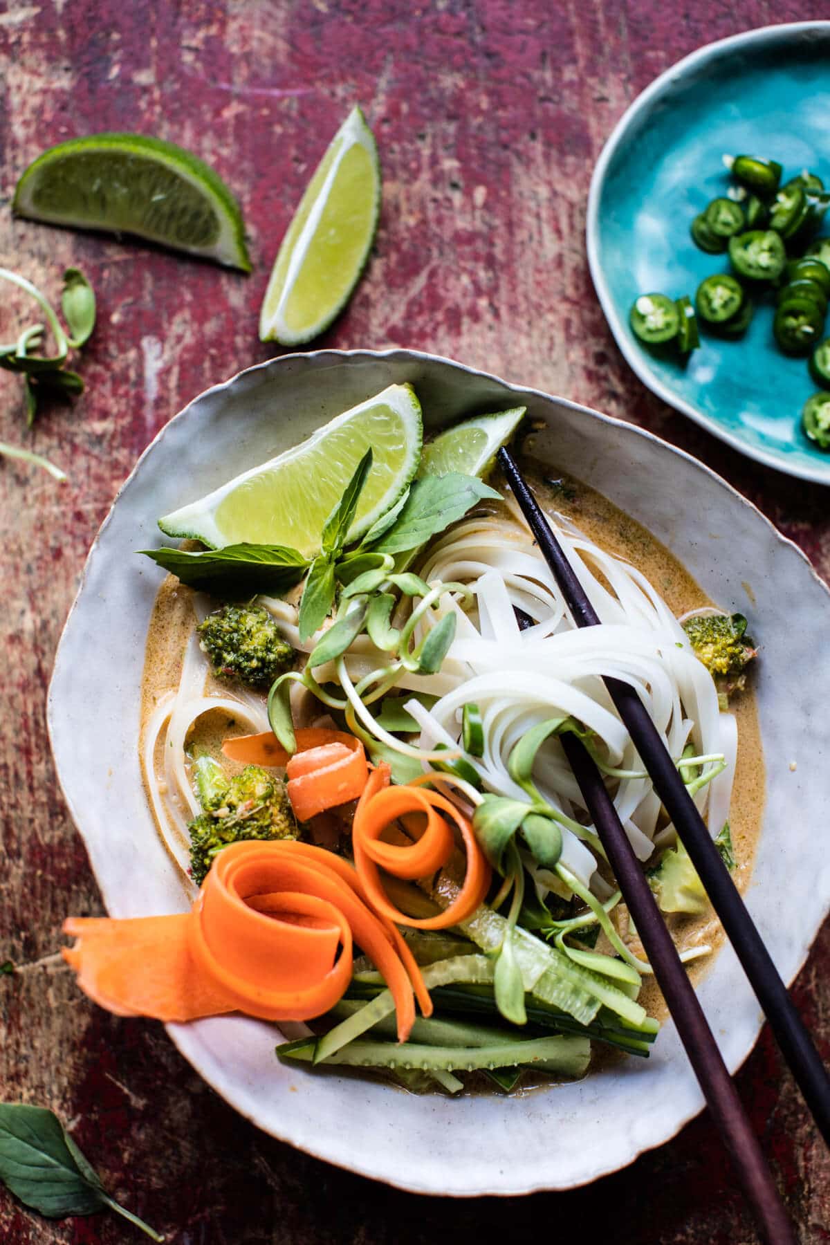 Coconut Lime Chicken Curry with Rice Noodles | halfbakedharvest.com @hbharvest