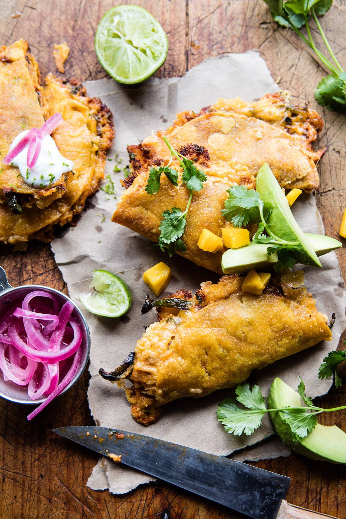 Cheesy Chipotle Adobo Chicken Quesadillas | halfbakedharvest.com @hbharvest