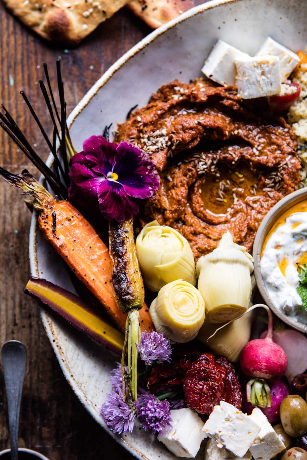 Roasted Red Pepper Meze Platter | halfbakedharvest.com @hbharvest