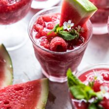 Frozen Watermelon Rosé Sangria Slushies + Video