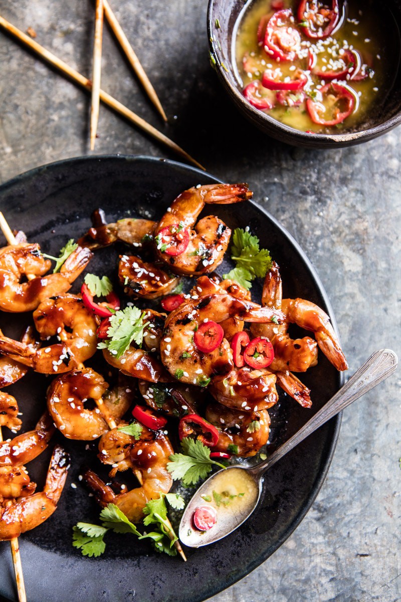 Honey Garlic Korean BBQ Grilled Shrimp | halfbakedharvest.com @hbharvest