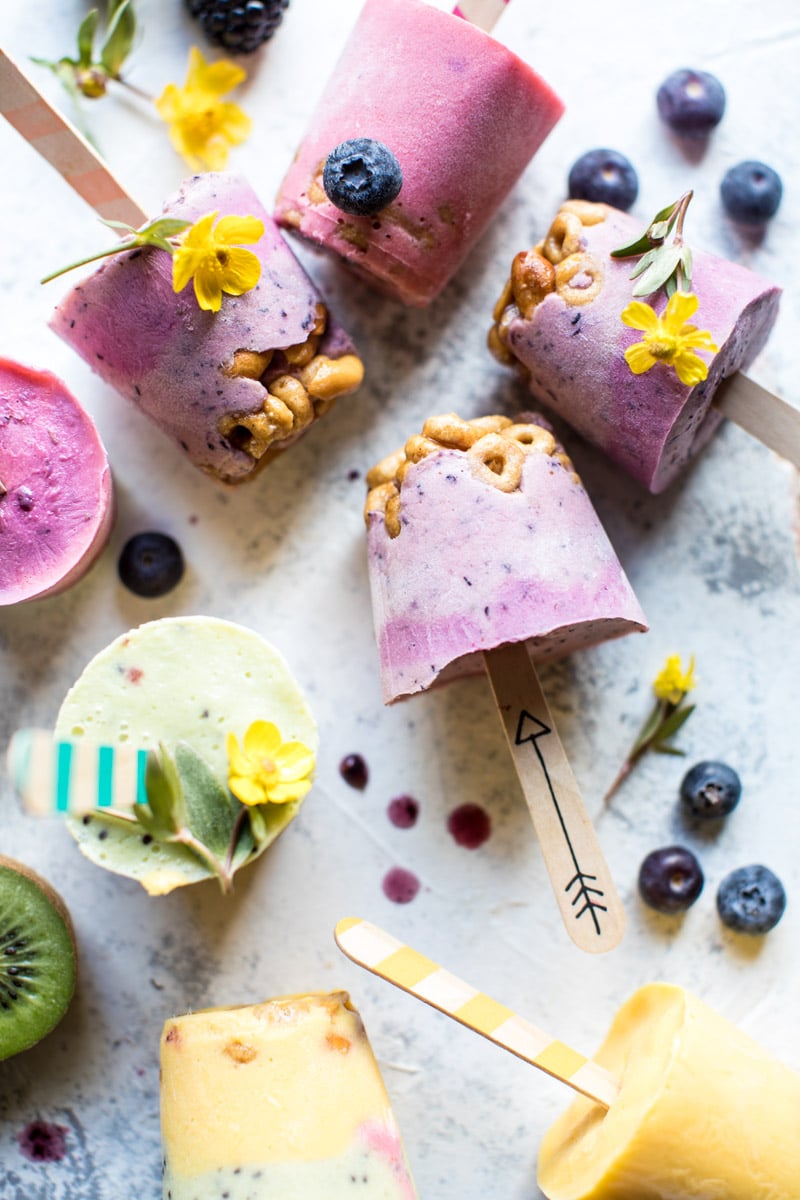 Rainbow Frozen Yogurt Pops | halfbakedharvest.com @hbharvest