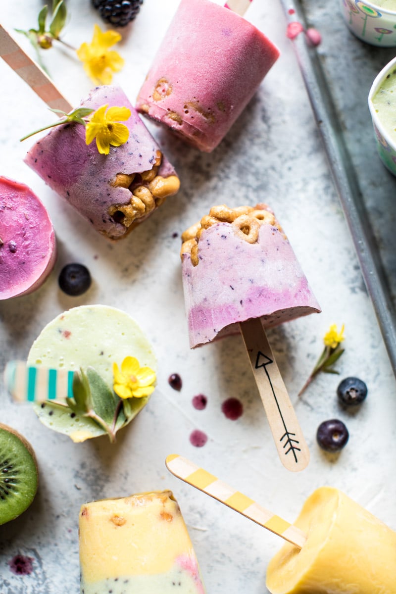 Rainbow Frozen Yogurt Pops | halfbakedharvest.com @hbharvest