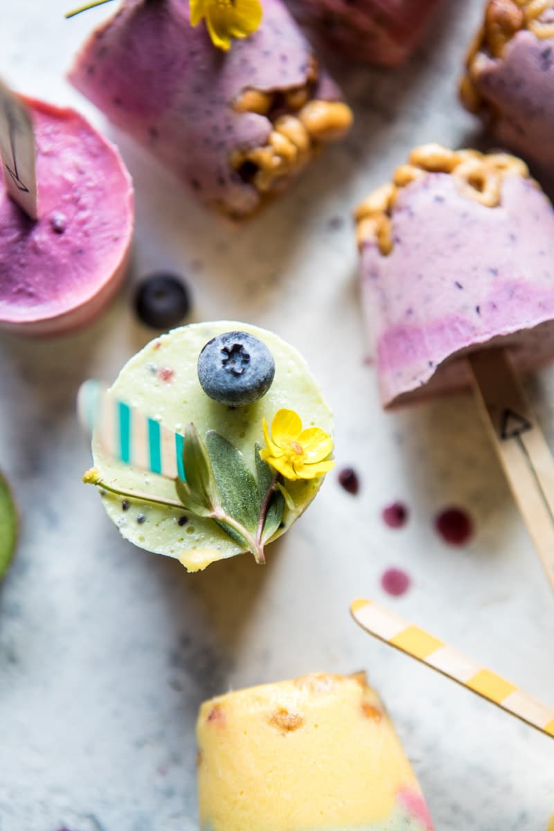 Rainbow Frozen Yogurt Pops | halfbakedharvest.com @hbharvest