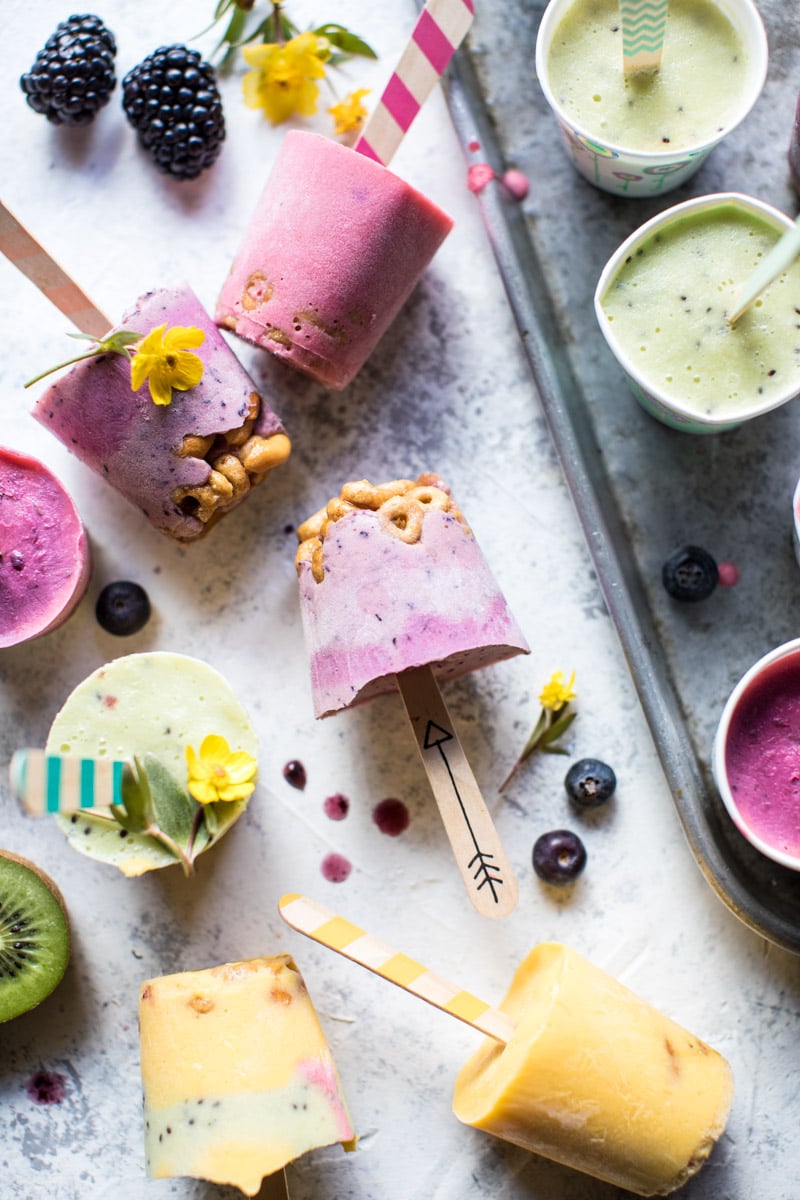 Rainbow Frozen Yogurt Pops | halfbakedharvest.com @hbharvest