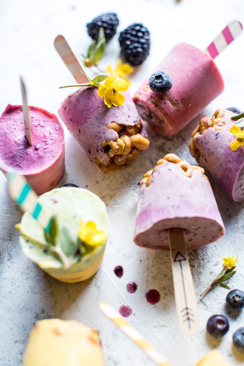 Rainbow Frozen Yogurt Pops | halfbakedharvest.com @hbharvest