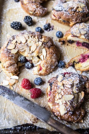 Mixed Berry Almond Croissants.