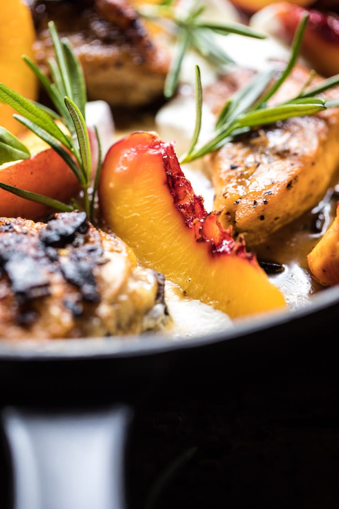 Rosemary Peach Chicken in a White Wine Pan Sauce | halfbakedharvest.com @hbharvest