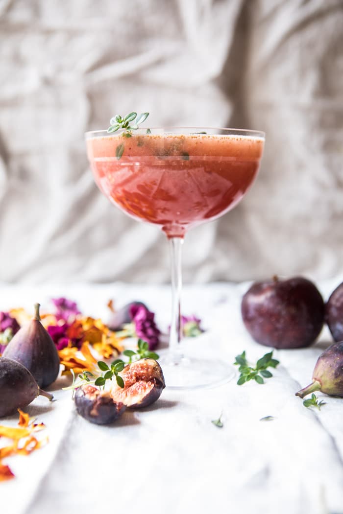 Fig Honey Thyme Prosecco Smash | halfbakedharvest.com @hbharvest