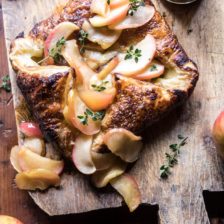 Pastry Wrapped Baked Brie with Maple Butter Roasted Apples + Video