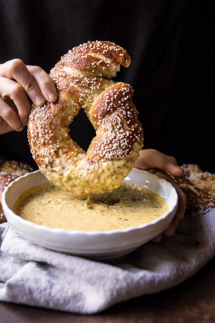 Pumpkin Beer Broccoli Cheddar Soup | halfbakedharvest.com @hbharvest