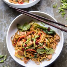 Sweet and Sticky Vegetable Stir Fry.