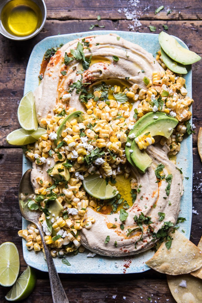 Healthy Mexican Corn and Hummus Salad | halfbakedharvest.com @hbharvest