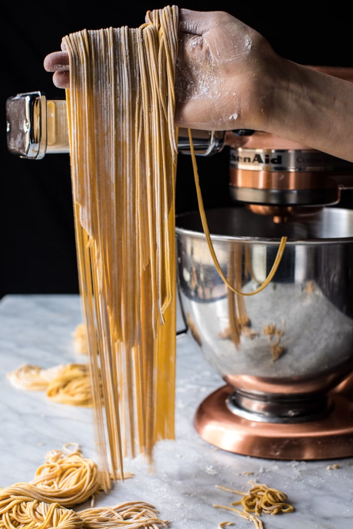 2 Ingredient Pumpkin Pasta with Balsamic Sage Brown Butter Sauce | halfbakedharvest.com @hbharvest