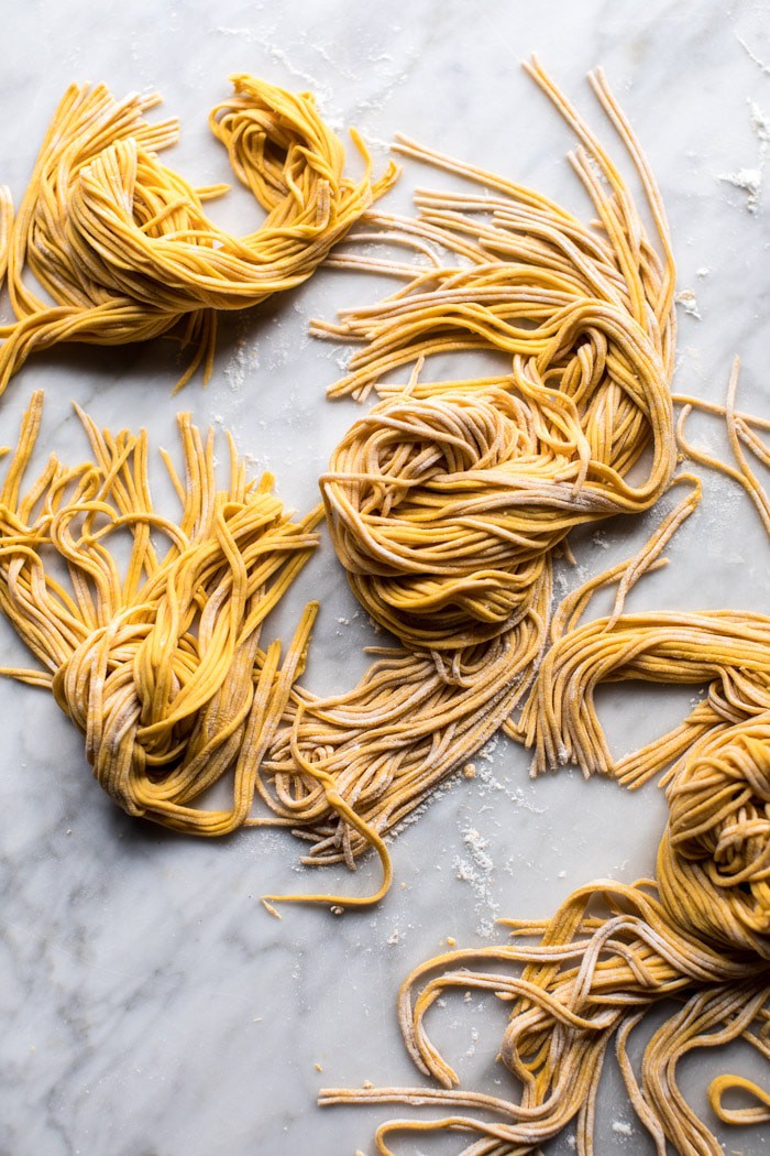 2 Ingredient Pumpkin Pasta with Balsamic Sage Brown Butter Sauce | halfbakedharvest.com @hbharvest