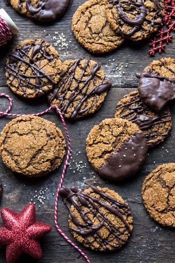 Chewy Chocolate Ginger Molasses Cookies.