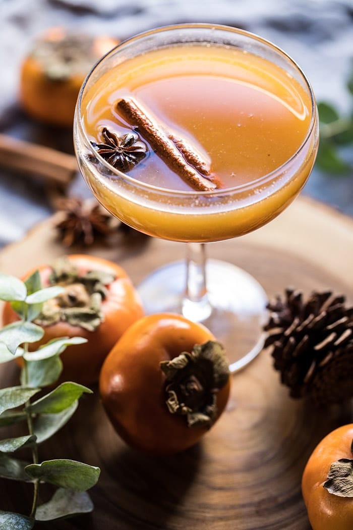 Spiced Persimmon Bourbon Old Fashioned | halfbakedharvest.com @hbharvest