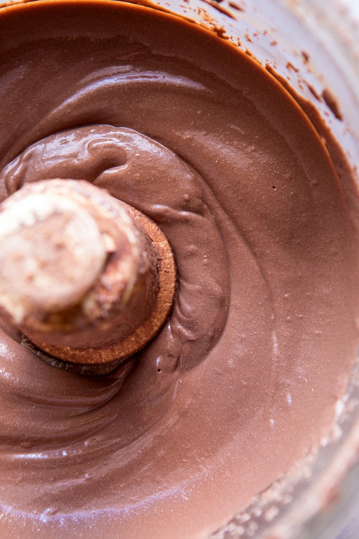 Vegan Chocolate Custard Cake | halfbakedharvest.com #chocolate #dessert #healthy #vegan #nobake