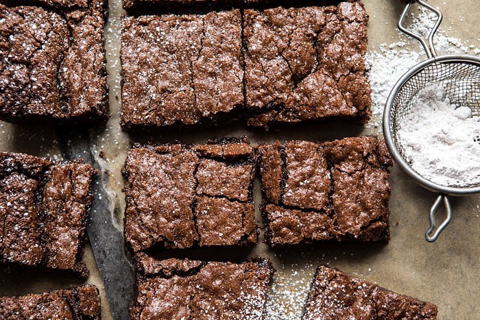 Crinkle Top Brownies | halfbakedharvest.com #brownies #recipes #chocolate