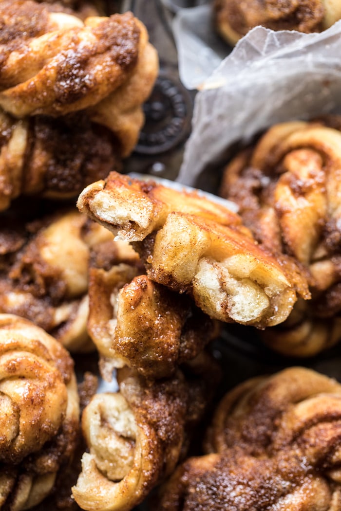 Easiest Cinnamon Crunch Knots | halfbakedharvest.comm #quick #easy #recipe #brunch