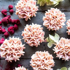 Hydrangea Flower Carrot Cake Cupcakes.