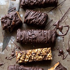 5 Ingredient Chocolate Covered Peanut Butter Crunch Bars.