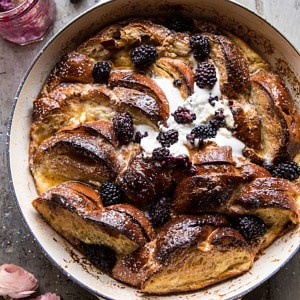 Baked Blackberry Ricotta French Toast | halfbakedharvest.com #breakfast #brunch #easy #recipes