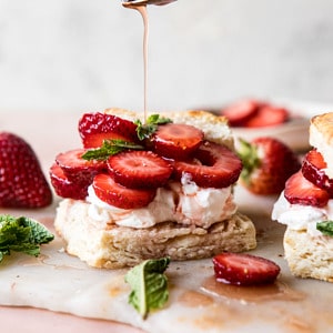 Strawberry Bourbon Shortcakes.