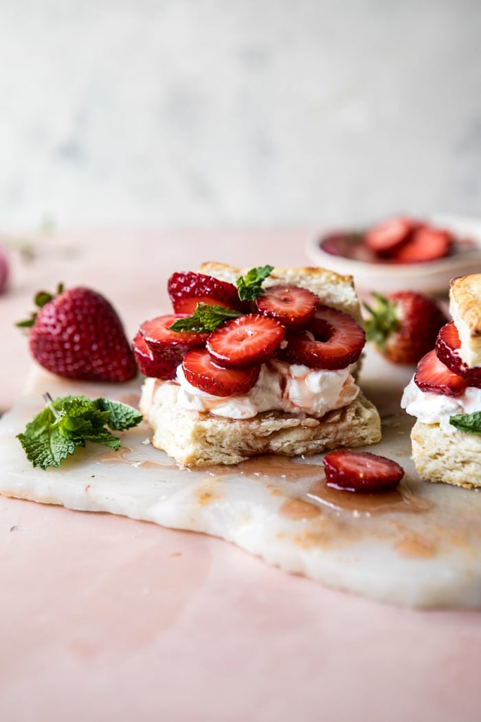 front on photo of Strawberry Bourbon Shortcakes