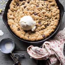 Whole Wheat Chocolate Chip Skillet Cookie.