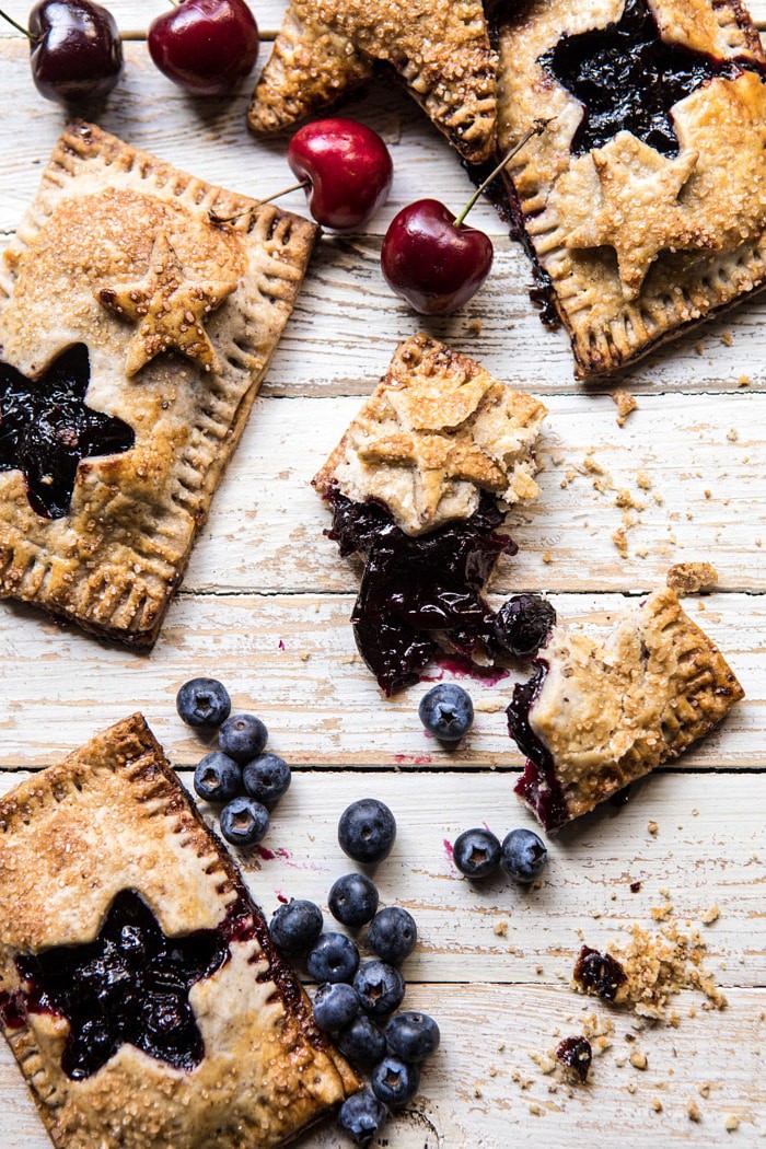 Bourbon Pecan Cherry Hand Pies | halfbakedharvest.com #pie #cherries #4thofjulyrecipes #easy