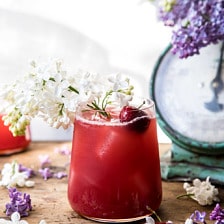 Hibiscus Cherry Vodka Spritz.