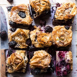 Blackberry Ruffled Milk Pie | halfbakedharvest.com #blackberries #dessert #summer #easyrecipes