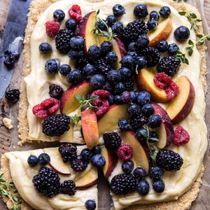 No Bake Mixed Berry Custard Tart | halfbakedharvest.com #summerrecipes #easyrecipes #nobake #fruit