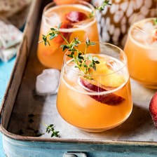 Sweet Bourbon Peach Lemonade.