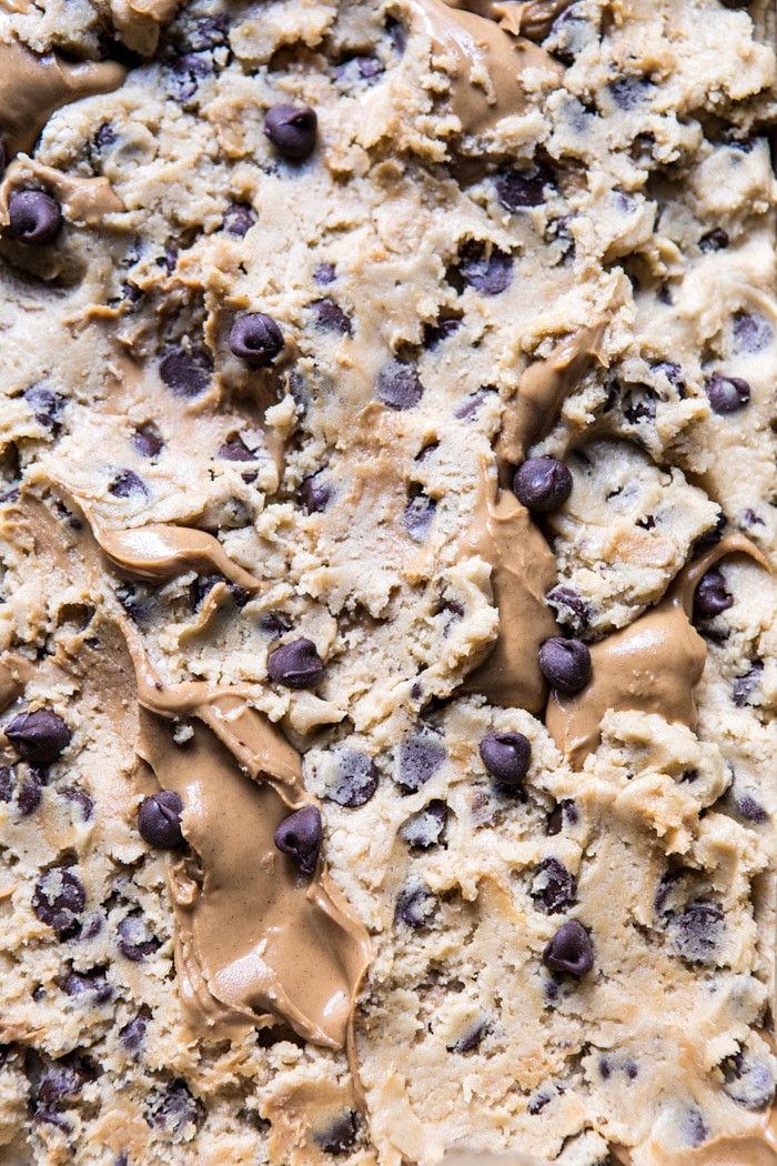 photo of Chocolate Chip Peanut Butter Swirled Cookie dough