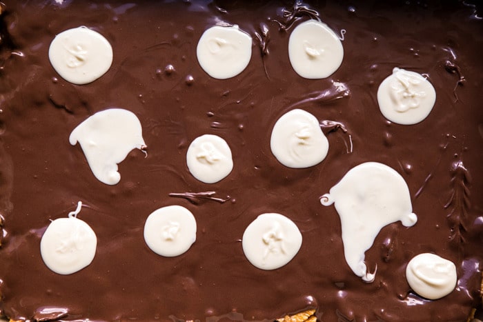 BOO! Chocolate Peanut Butter Bars before making ghost 